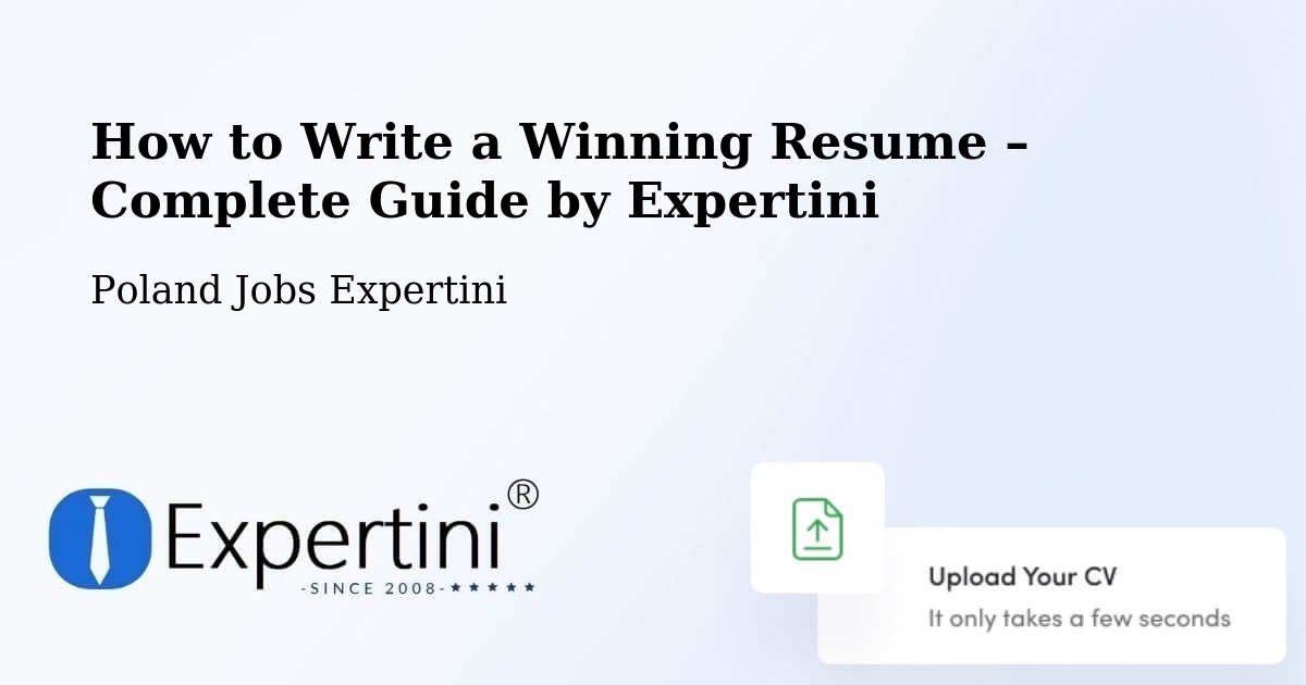 Resume Writing Guide for Job Seekers – Poraż - Poraż, Poland Jobs Expertini